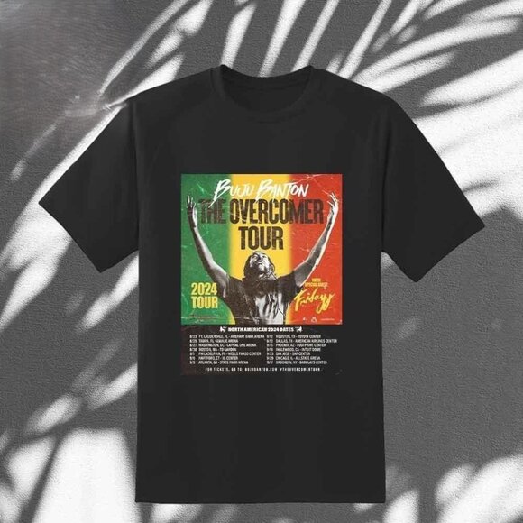 Other - Buju Banton The Overcomer Tour 2024 Tour Date Fan Tshirt